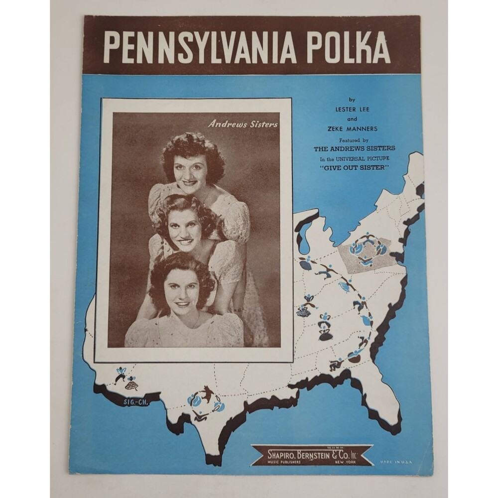 Vintage 1942 Pennsylvania Polka Sheet Music Lester Lee Zeke Manners #SM3